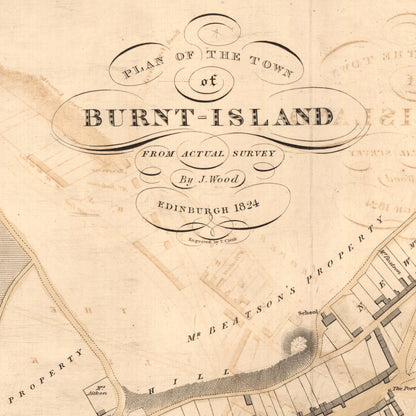 Burntisland Vintage Map | Old Map of Burnt Island | Wall Art Print | Antique maps | Ancient Scotland | Burntisland History