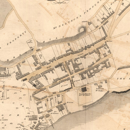 Burntisland Vintage Map | Old Map of Burnt Island | Wall Art Print | Antique maps | Ancient Scotland | Burntisland History