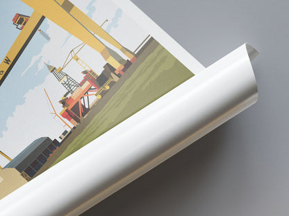 Belfast, Samson and Goliath Print | Northern Ireland | Harland and Wolff | Iconic Landmark | Belfast Cranes