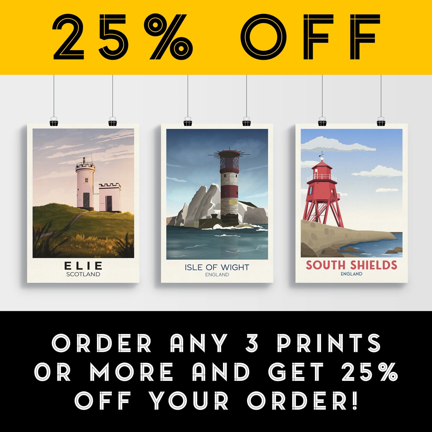 Isle of Wight Travel Poster, The Needles, Minimalist Wall Art, , Wall Art Prints