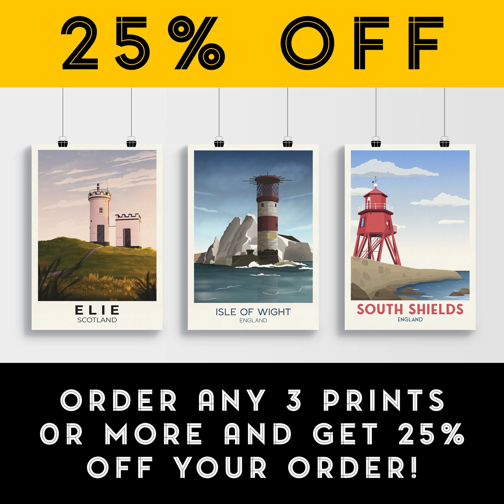 Isle of Wight Travel Poster, The Needles, Minimalist Wall Art, , Wall Art Prints