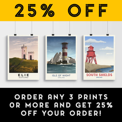 Isle of Wight Travel Poster, The Needles, Minimalist Wall Art, , Wall Art Prints