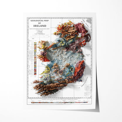 Ireland Geological Map - Ireland Relief Map, Ireland Topo Map, Dublin, Limerick, Ulster, Connaught, Munster,Leinster