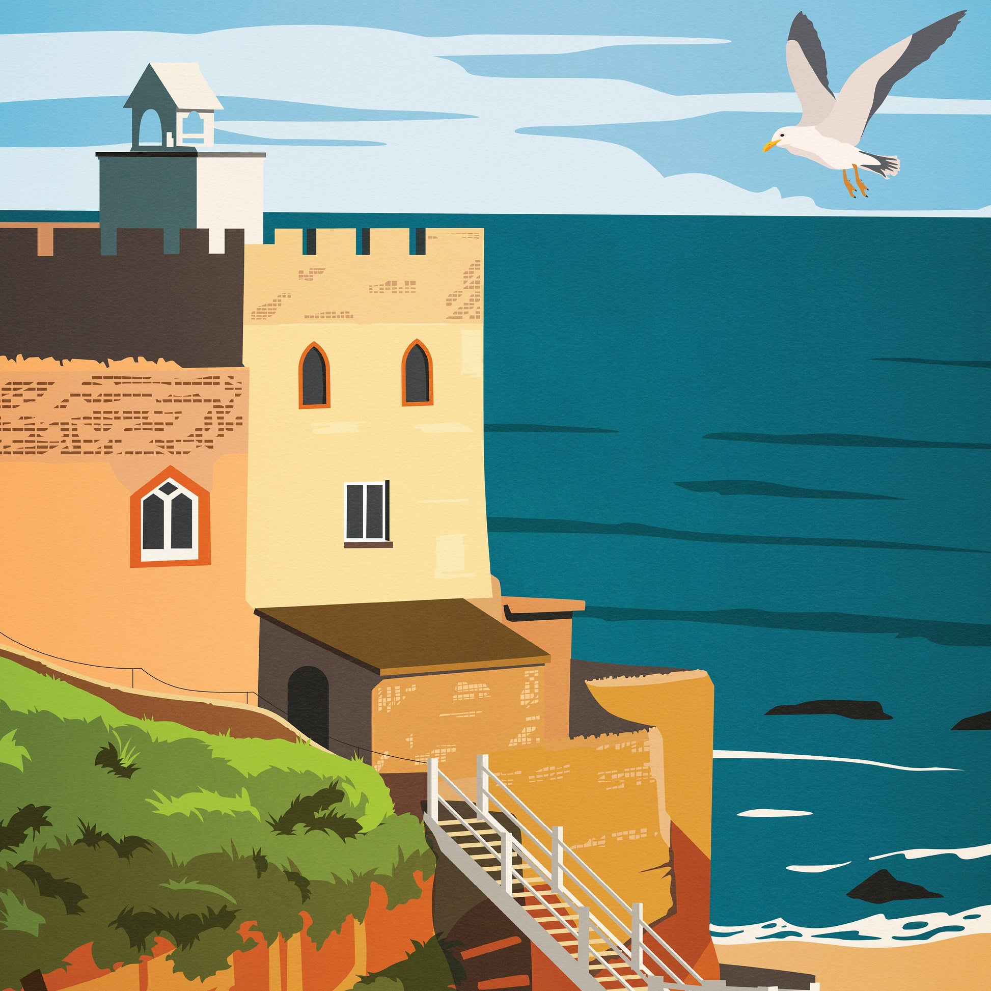 Sidmouth Travel Poster - England - A4, A3, A2, A1