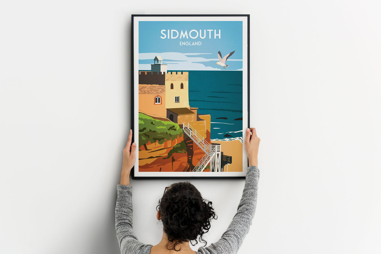 Sidmouth Travel Poster - England - A4, A3, A2, A1