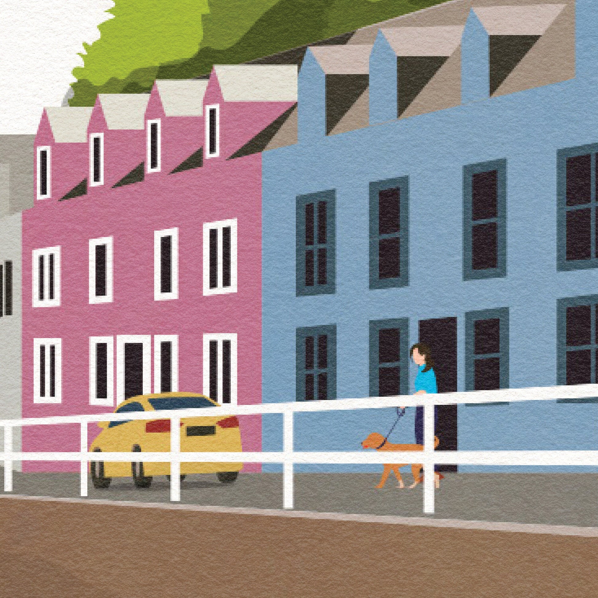 Portree Travel Poster, Isle of Skye Print - Scottish Wall Art