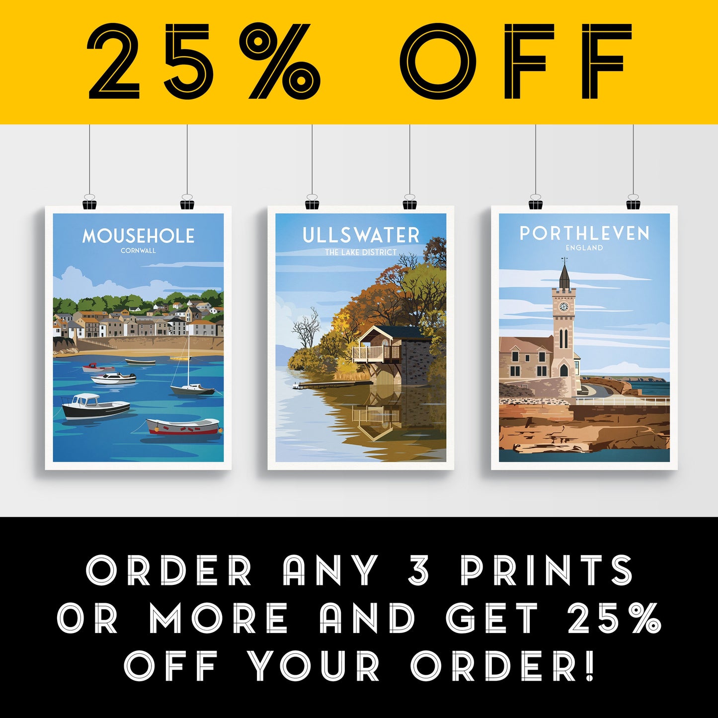 Ullswater Print - The Lake District Travel Poster - England