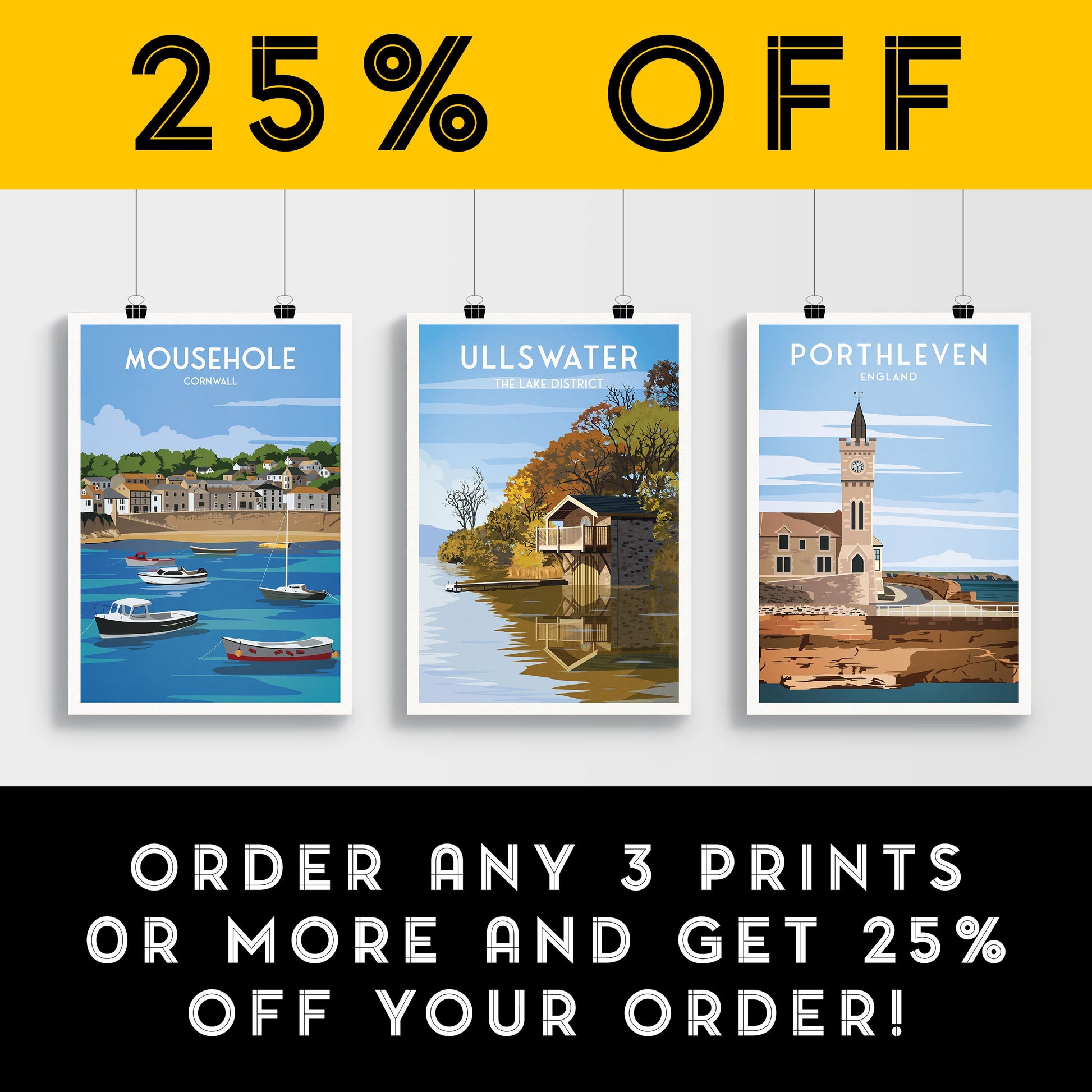 Ullswater Print - The Lake District Travel Poster - England