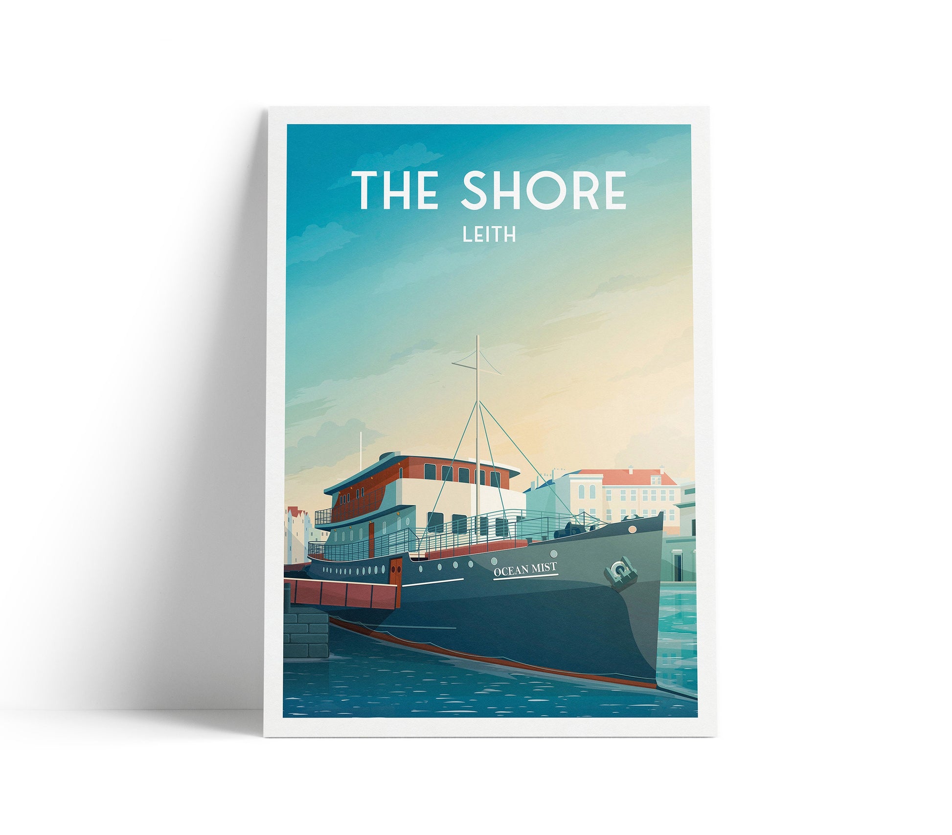 The Shore Travel Poster - Leith Edinburgh Print - Water of Leith | Scotland Wall Art