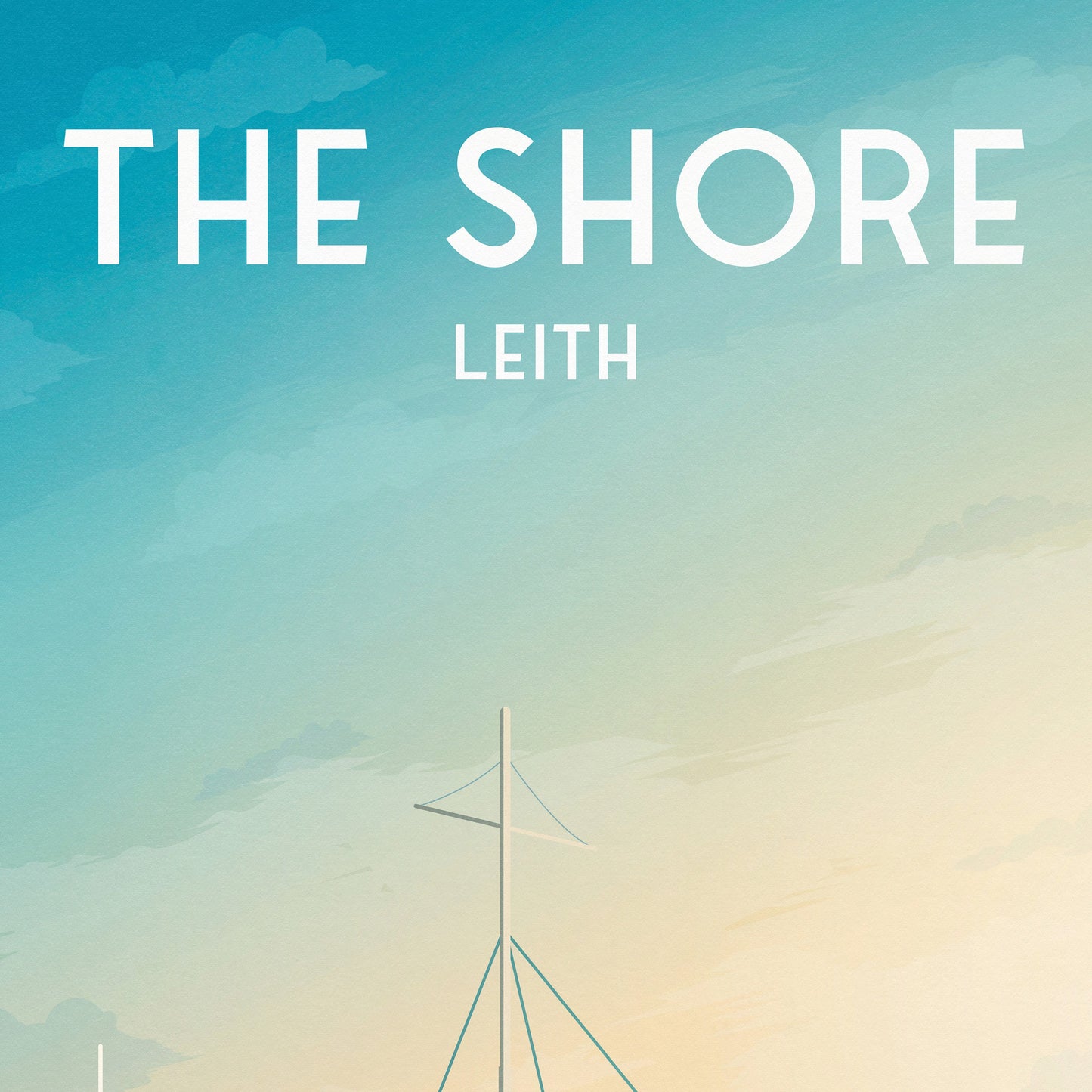 The Shore Travel Poster - Leith Edinburgh Print - Water of Leith | Scotland Wall Art