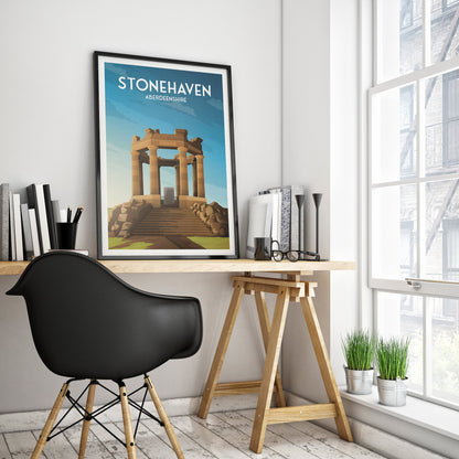 Stonehaven War Memorial Print - Black Hill - Aberdeenshire - Scotland - Kincardine and Deeside