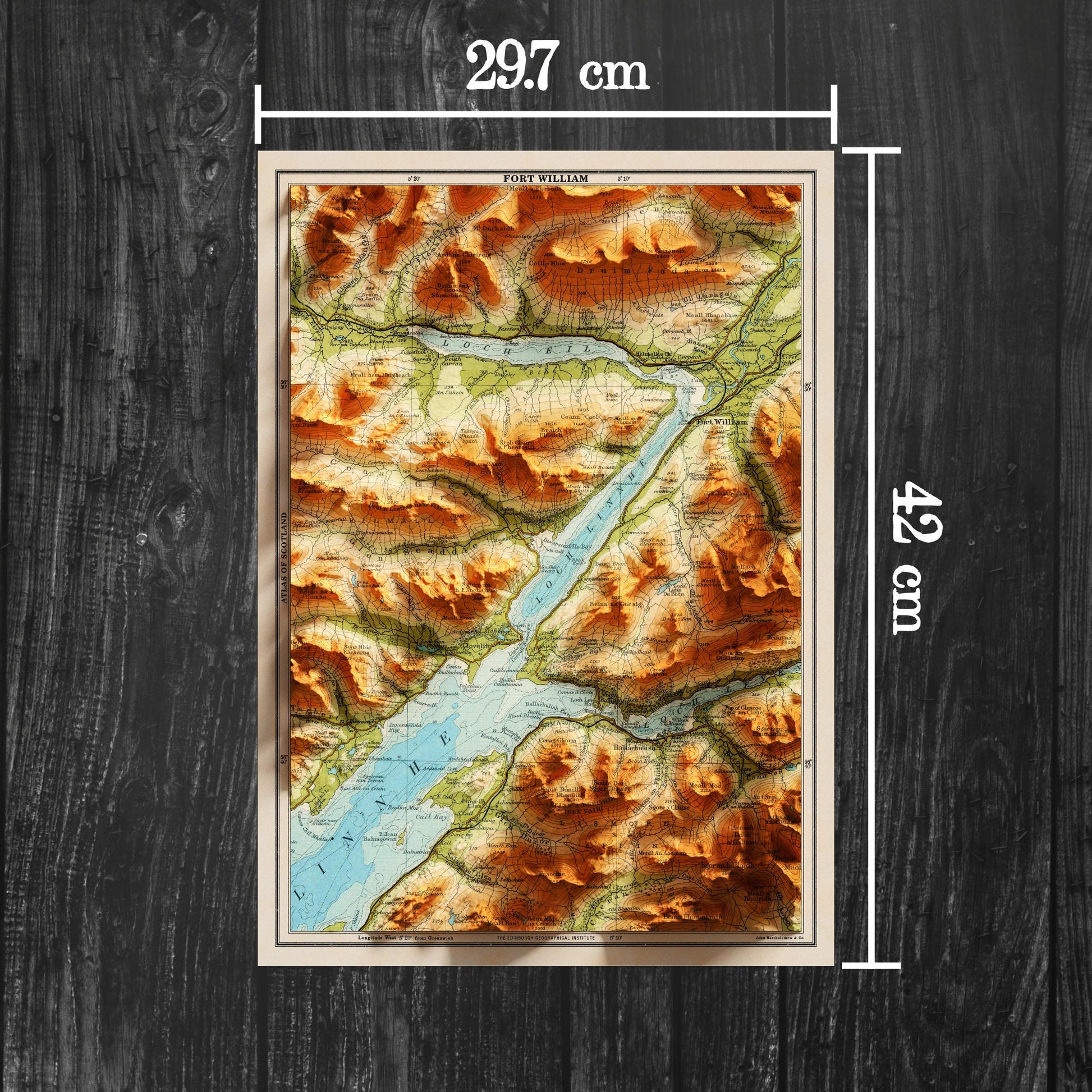 Fort William Map | Historic Map | Fort William Gift