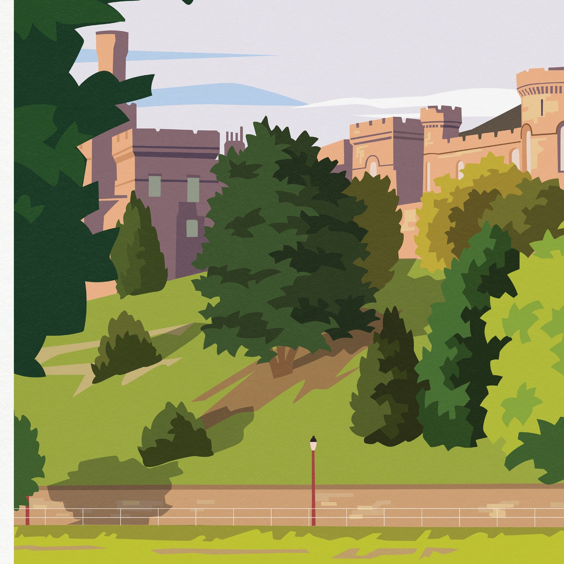 Inverness Travel Poster | Fort William to Inverness | Scottish Highlands | Inverness Castle | Great Scottish Trails