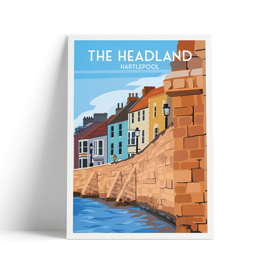 The Headland Print - Hartlepool Travel Poster - England - Wall Art