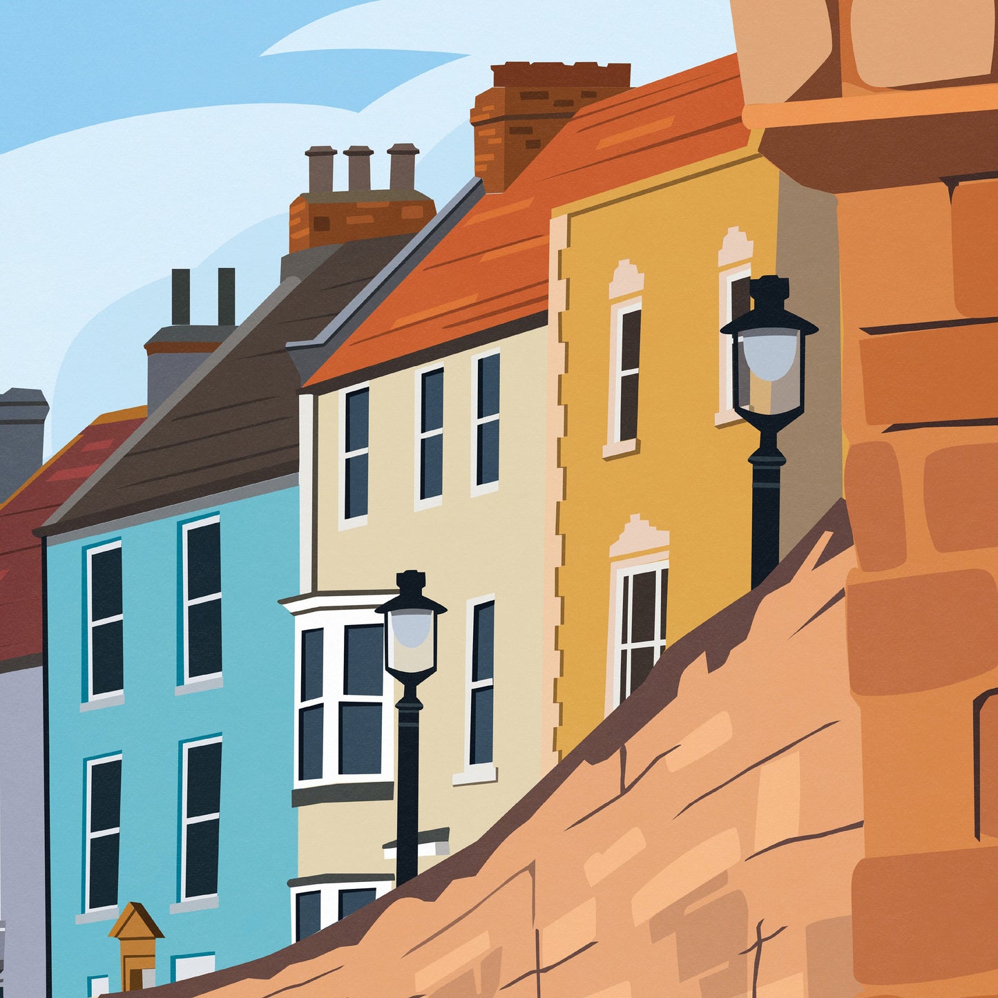 The Headland Print - Hartlepool Travel Poster - England - Wall Art
