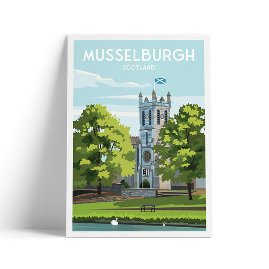 Musselburgh Print - St Andrews High Church - Edinburgh Poster - East Lothian - Midlothian