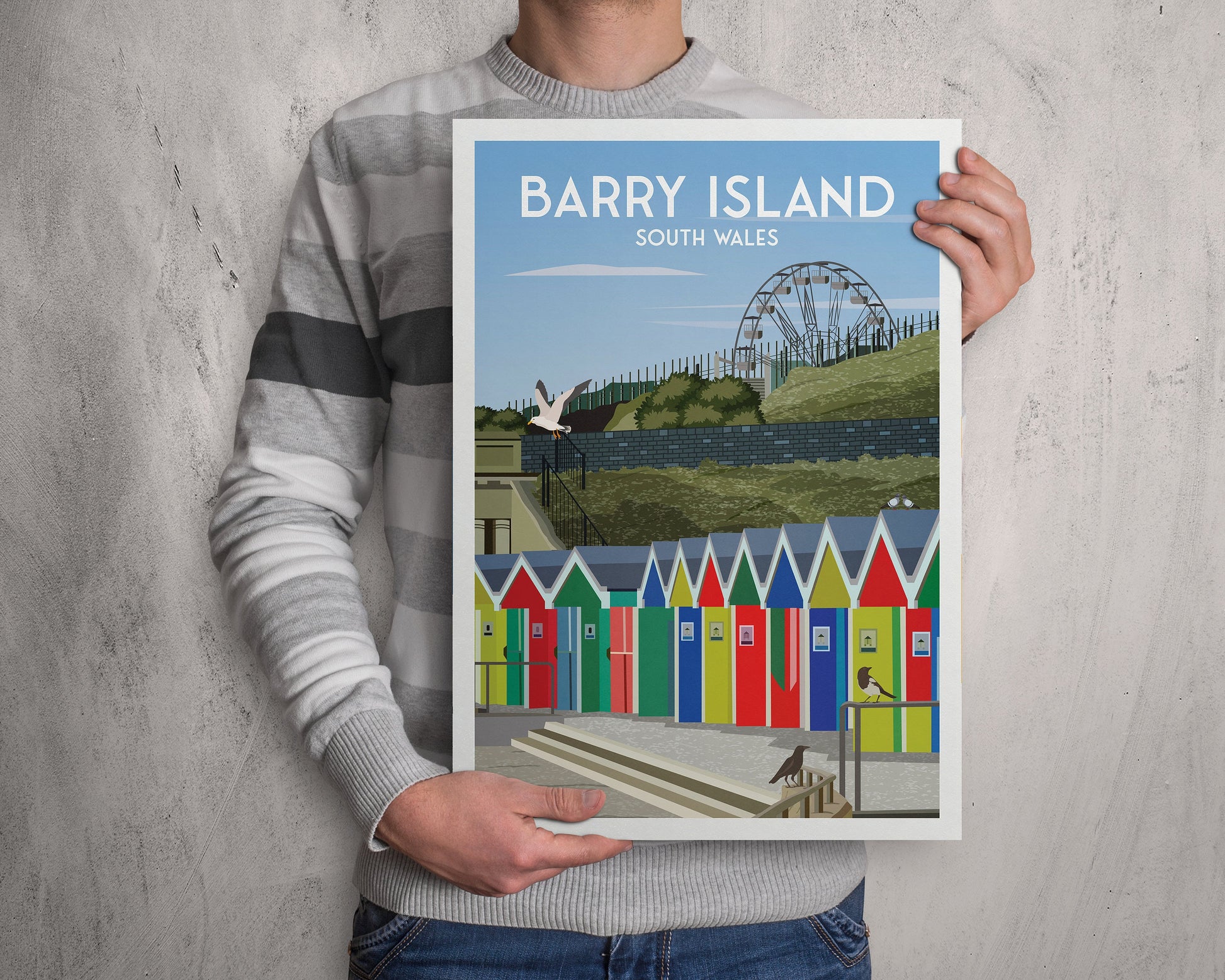 Barry Island Print - Travel Poster - South Wales