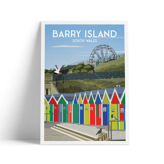 Barry Island Print - Travel Poster - South Wales