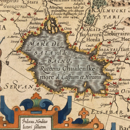 Tartatia Map | 1623 | Vintage Reproduction Print | Hendricus Hondius | Gerhard Mercator | Tartary | Russia | Crimea