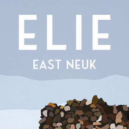 Lady's Tower Elie Print - East Neuk - Fife Coastal Path - Travel Poster - Elie and Earlsferry - Leven