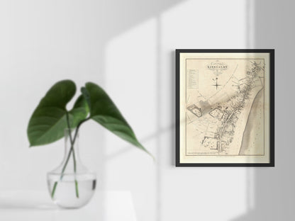 Kirkcaldy Map | Plan of the Town of Kirkcaldy from actual survey | Kingodm of Fife | Scotland Print | Vintage Poster Reproduction