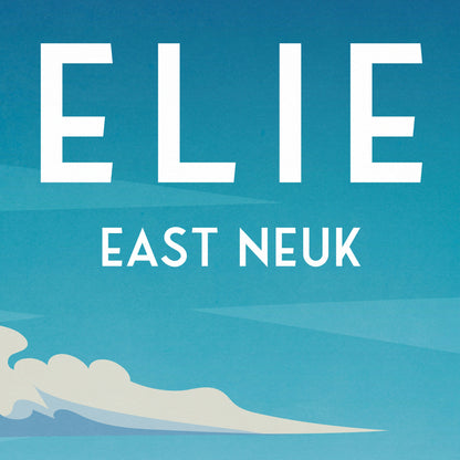 Elie Beach Huts Print - East Neuk - Fife Coastal Path - Travel Poster - Elie and Earlsferry - Leven
