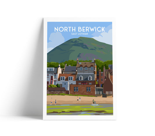 North Berwick Print - East Lothian Travel Poster - Scotland Wall Art