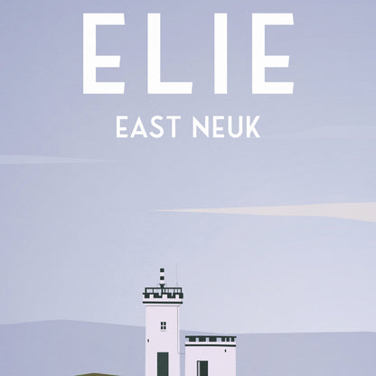 Elie Print - Lighthouse - Paddle Boarders - Fife Coastal Path - Travel Poster - Elie and Earlsferry - Leven