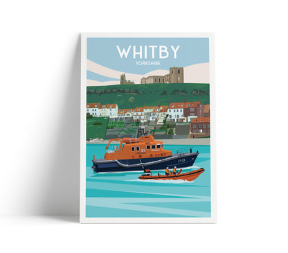 Whitby Abbey Travel Poster | Lifebout | North Yorkshire Wall Art | Home Decor Artwork | Wedding gift | Birthday Present