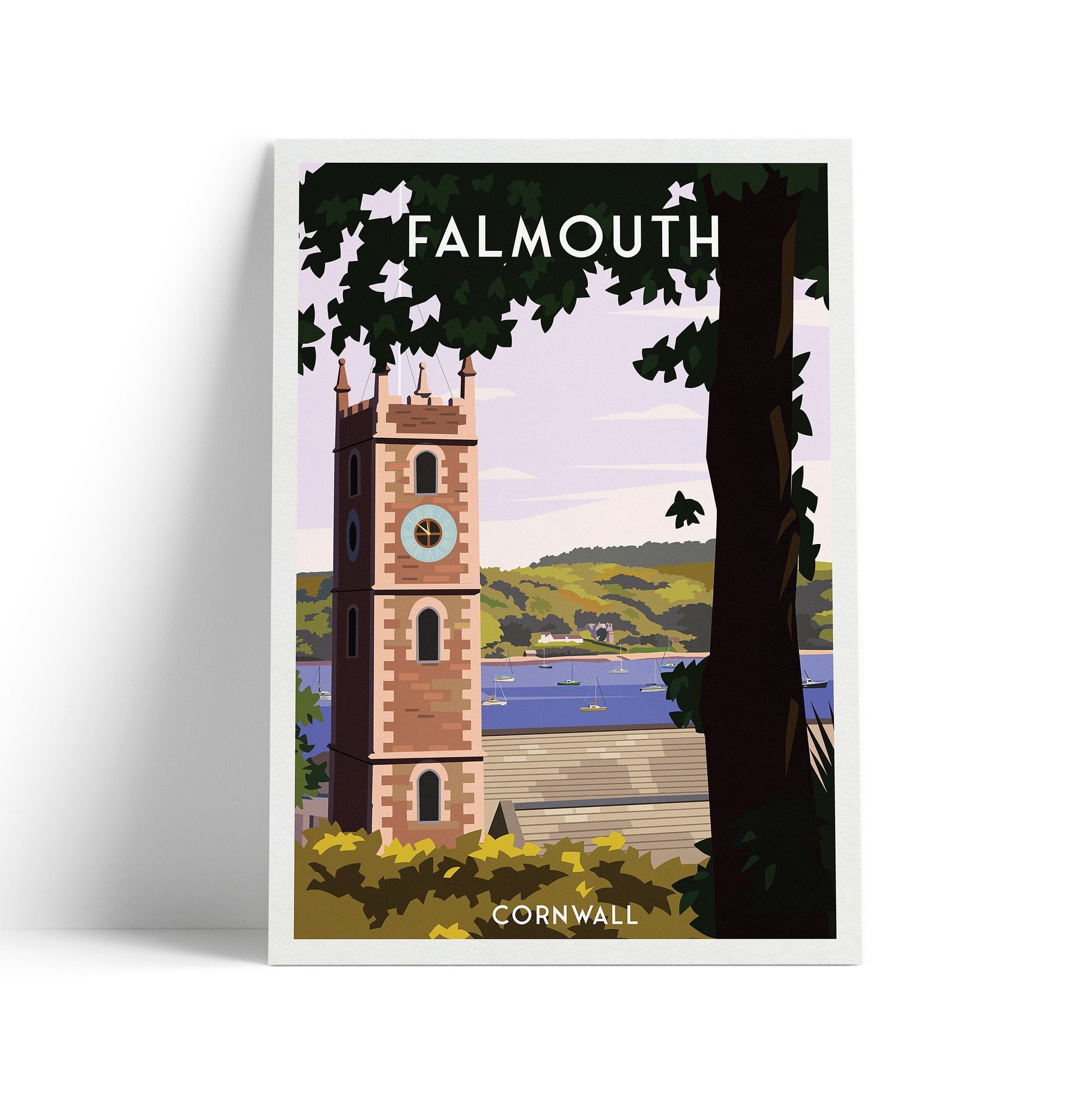 Falmouth Print - Cornwall - Art print A3, A2, A1
