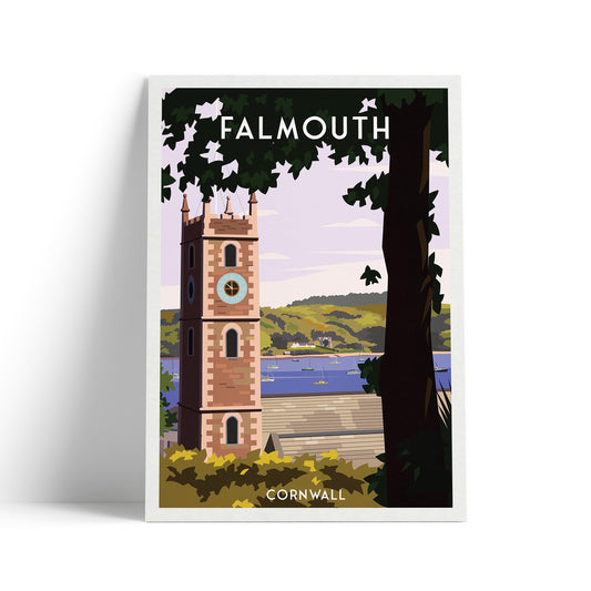 Falmouth Print - Cornwall - Art print A3, A2, A1