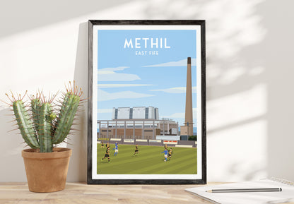 Methil Print - East Fife Poster - Power Station - Football