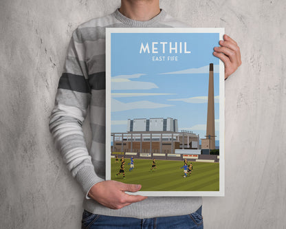 Methil Print - East Fife Poster - Power Station - Football