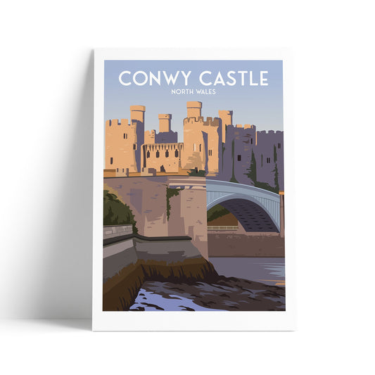 Conwy Castle Print - North Wales Art - Travel Poster