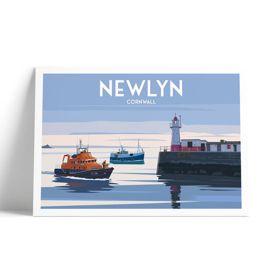 Newlyn Print - Cornwall Travel Poster