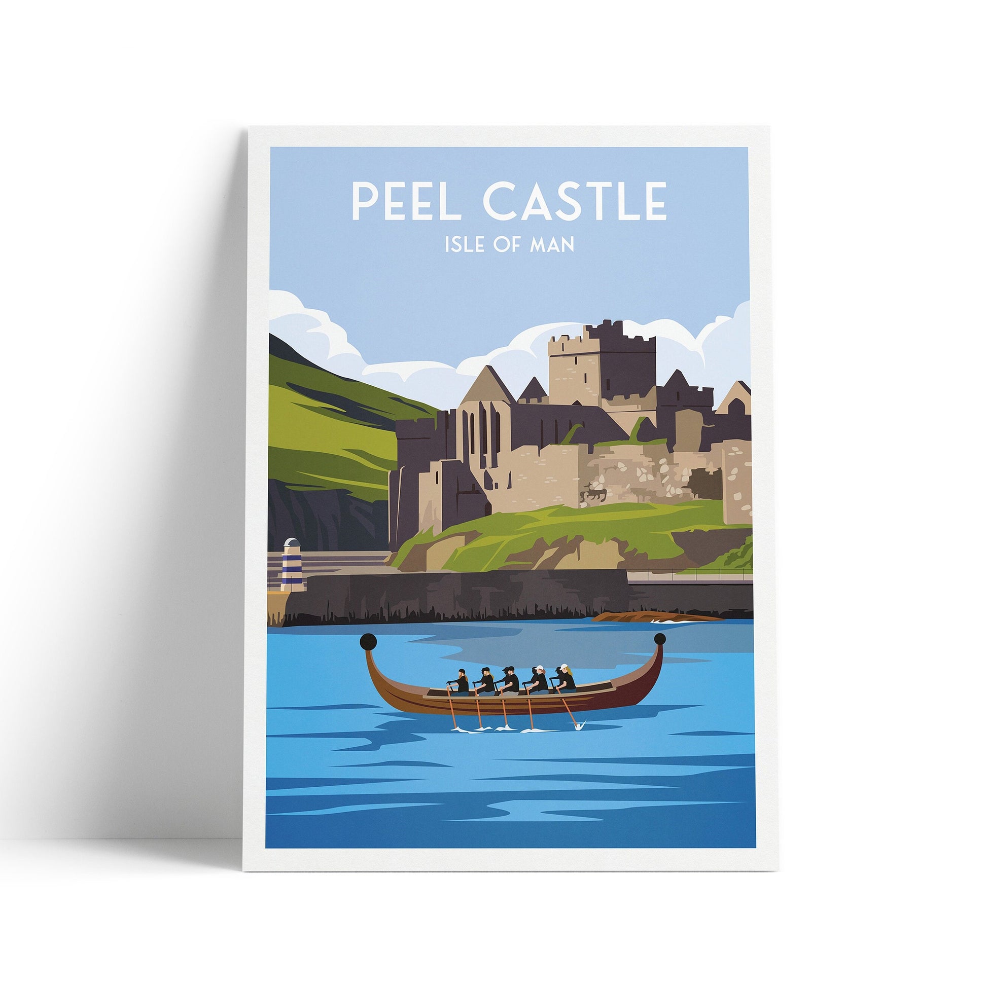 Peel Castle Print - Isle of Man Travel Poster