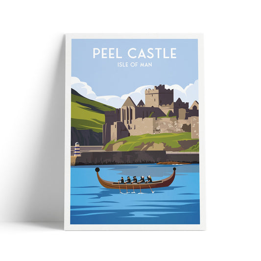 Peel Castle Print - Isle of Man Travel Poster