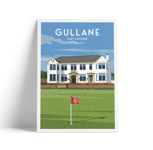 Gullane Golf Course Travel Poster - East Lothian Print - Scotland Wall Art