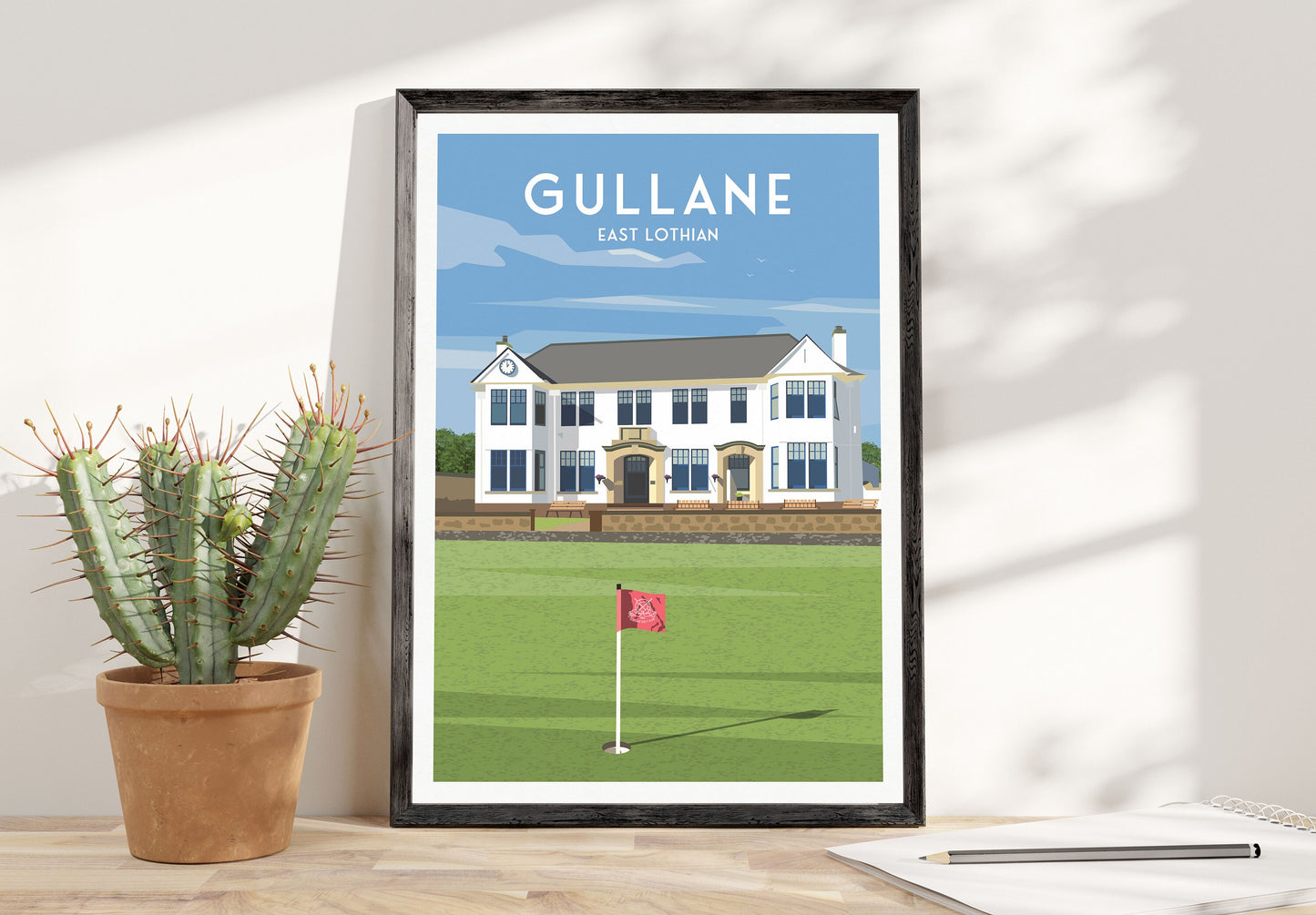 Gullane Golf Course Travel Poster - East Lothian Print - Scotland Wall Art