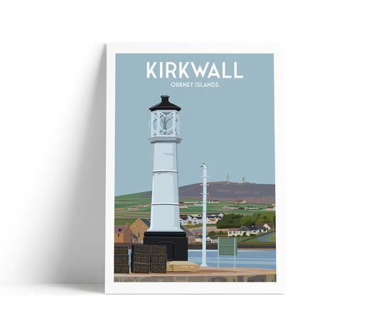 Kirkwall Print - Orkney Travel Poster - Scotland - West Pier