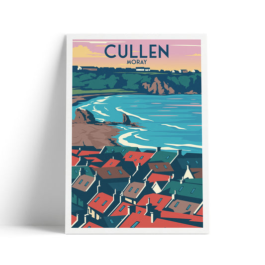 Cullen Print - Moray Firth - Scotland - Travel Poster - Three Kings - Coastal Charm