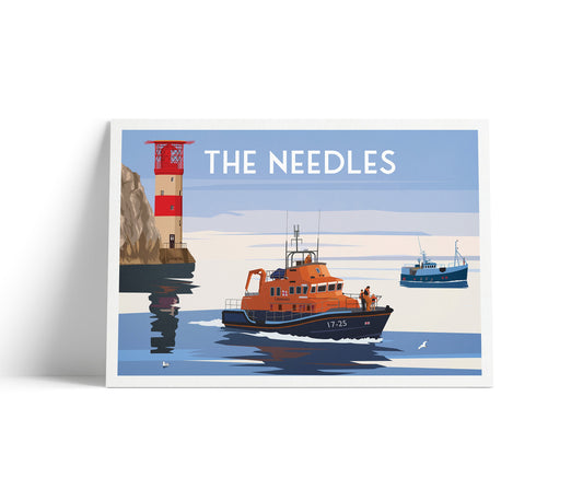 Isle of Wight Travel Poster, The Needles, Minimalist Wall Art, , Wall Art Prints