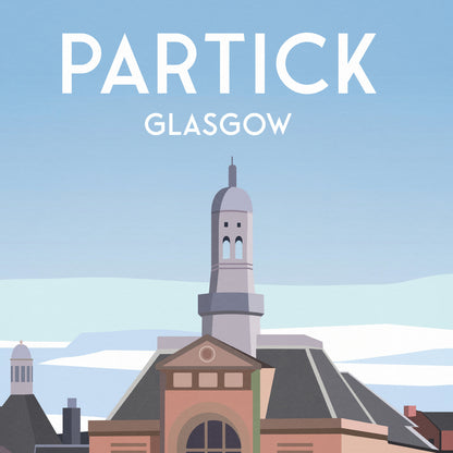 Partick Cricket Print - Glasgow Travel Poster - West of Scotland - Wall Art