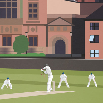 Partick Cricket Print - Glasgow Travel Poster - West of Scotland - Wall Art