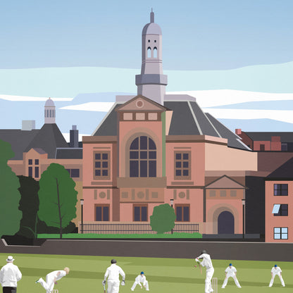 Partick Cricket Print - Glasgow Travel Poster - West of Scotland - Wall Art