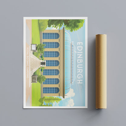 Edinburgh Royal Botanic Gardens - Scotland Art - Travel Poster - Home Decor - Scotland