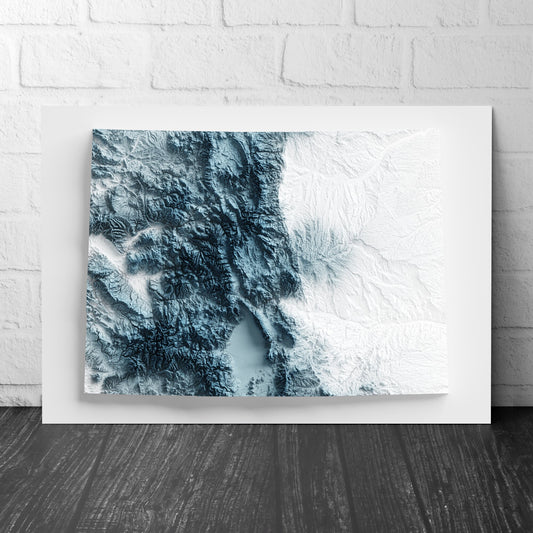 Colorado Art Relief Map - 2D Print - USA Geology - 2D Shaded Relief Map - United States of America