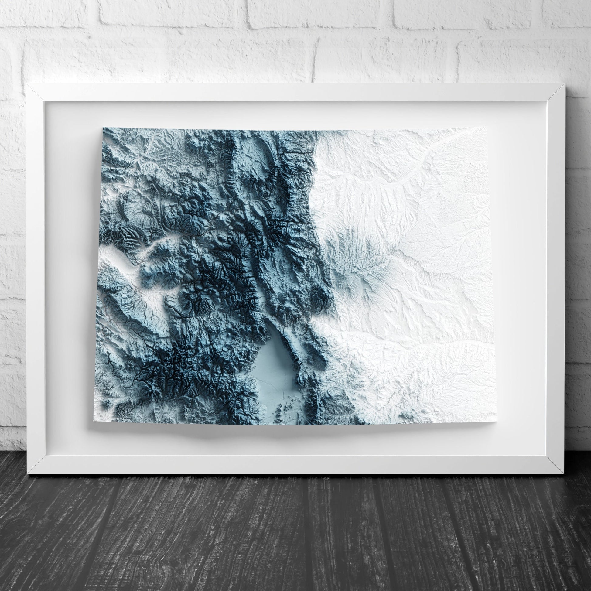 Colorado Art Relief Map - 2D Print - USA Geology - 2D Shaded Relief Map - United States of America