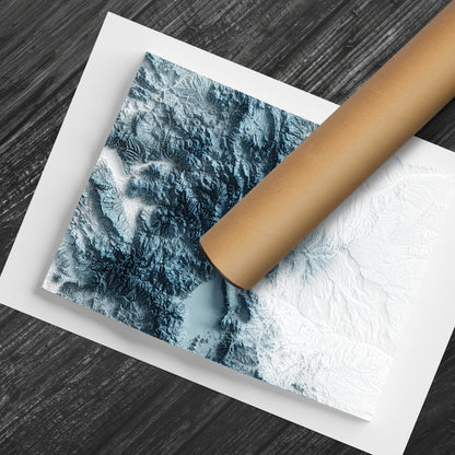 Colorado Art Relief Map - 2D Print - USA Geology - 2D Shaded Relief Map - United States of America
