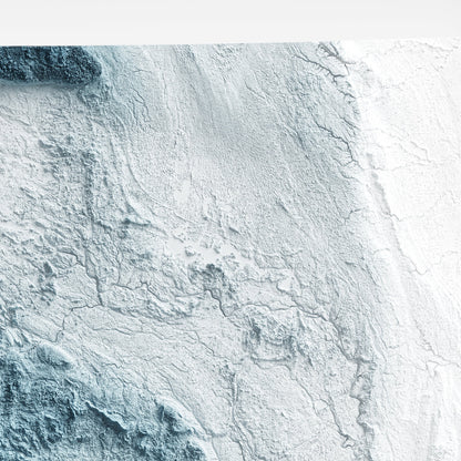 North Dakota Art Relief Map - 2D Print - USA Geology - 2D Shaded Relief Map - United States of America